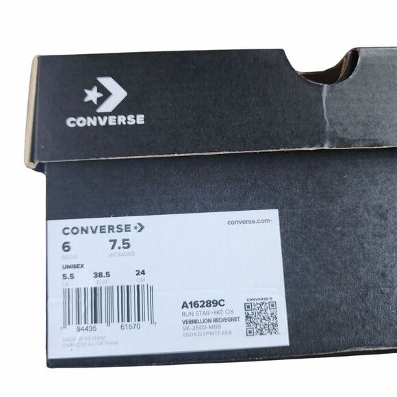 ❤️Converse Run Star Hike Platform Color Pop Leather 6 Men's Shoes Orange A16289C - Picture 8 of 9